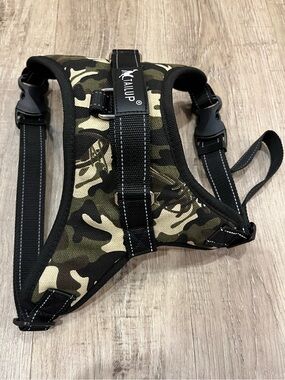 Tail Up Dog Harness - Green Camo Patterned Large